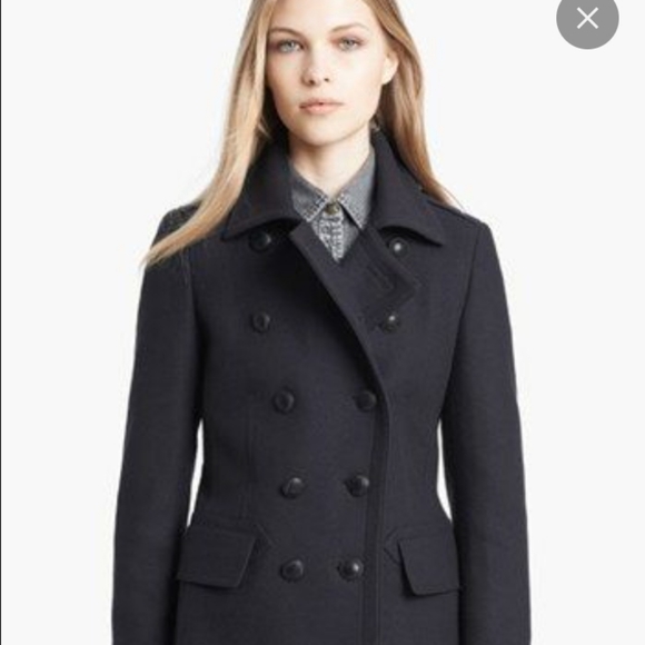 Burberry Jackets & Coats Burberrys Womens Sz 6 Double Breasted Navy